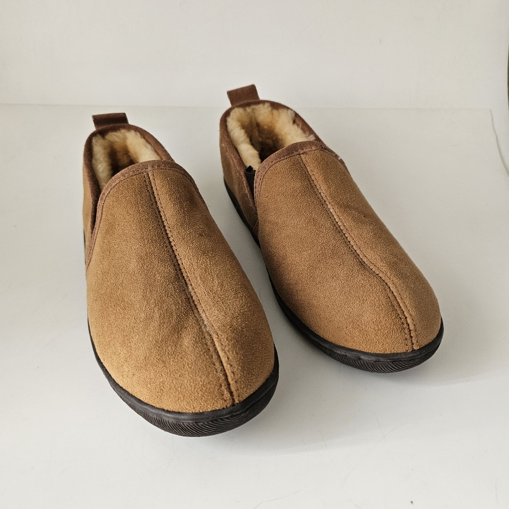 Hideaways by L.B. Evans Slippers mens Size 8 Warm Cozy Brown